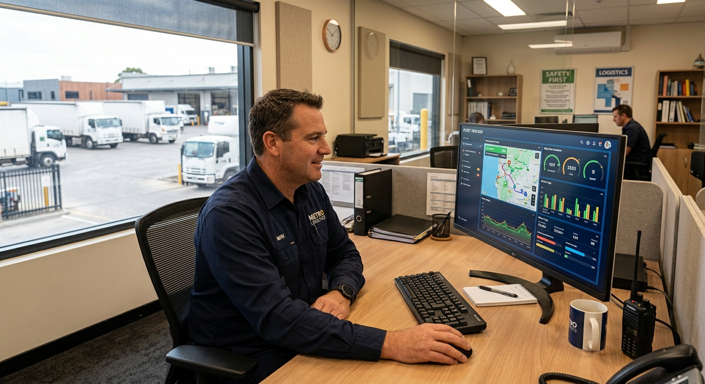 Supervisors and fleet managers monitoring loads in real-time dashboard